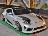 Nissan 370Z Sport Touring Base Fairlady Z Z34 Pre-Facelift 2009 2010 2011 & 370Z Sport Touring Base Fairlady Z Z34 Facelift 2012 2013 2014 2015 2016 2017 2018 2019 2020 & Nismo V1 2009 2010 2011 & Nismo V2 2012 2013 2014 2015 2016 2017 2018 2019 2020 with Aftermarket Parts - WEBERSPORT Style Front Fender Carbon Fiber / FRP from EPR USA